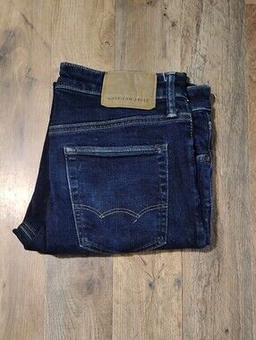 American Eagle Outfitters Slim Dark Wash Indigo Jeans Men's Size: 34/32